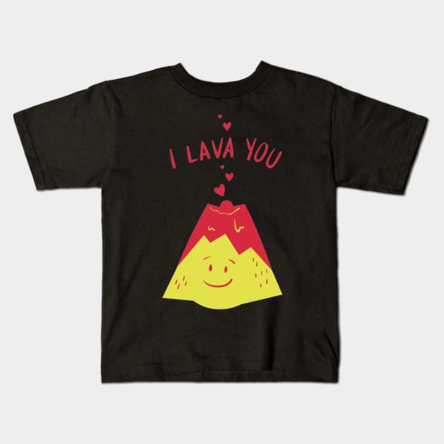 I lava you funny Valentine day design Kids T-Shirt by Kaalpanikaa